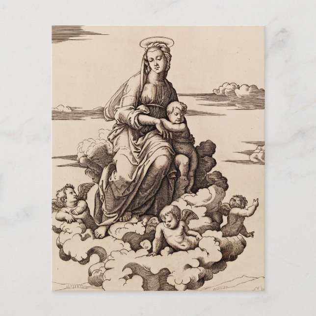 Flyer Virgem e Menino nas Nuvens (Frente)