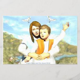 Flyer Virgem Maria e o Criança Jesus