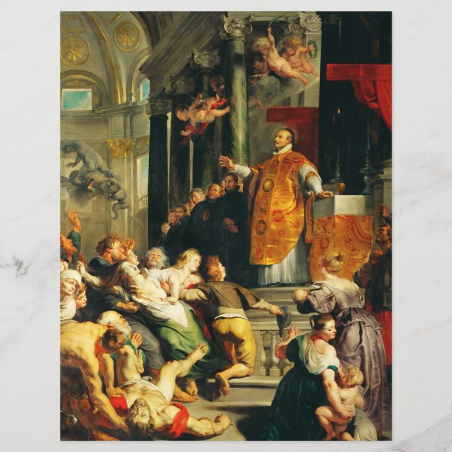 Flyer Visões de Ignatius por Peter Paul Rubens (Frente)