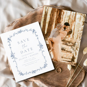 Flyer Vitoriano Salve a data Foto do Casamento Francês