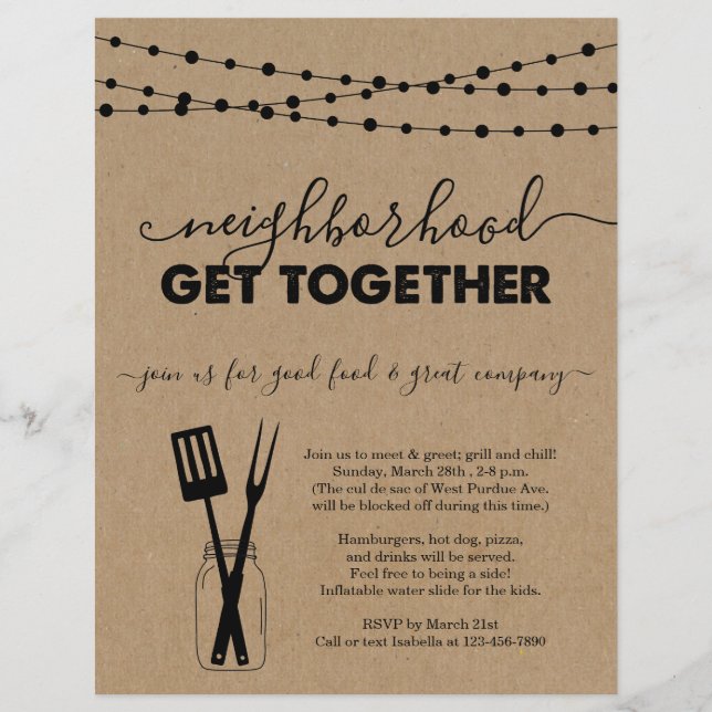 Flyer Vizinho Junte o Convite (Frente)