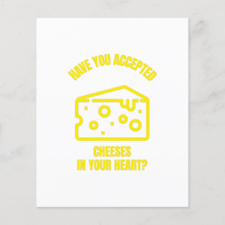 Flyer Você aceitou queijos Jesus queijo engraçado pun j