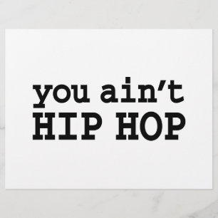 Flyer você não é HIP HOP