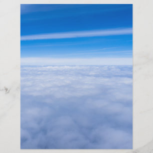 Flyer Voo acima das nuvens