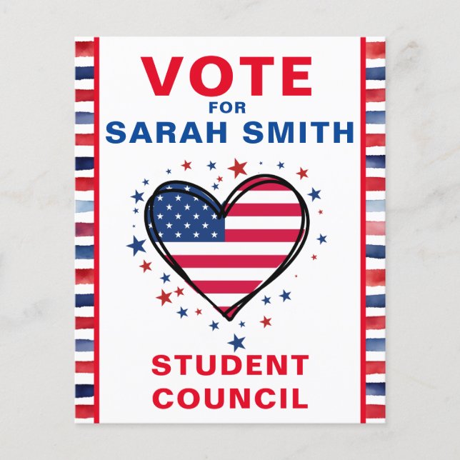 Flyer Votação para presidente de classe: CORAÇÃO (Frente)