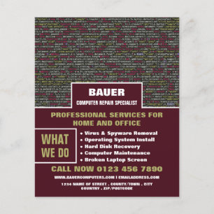 Flyer Web Script, Anúncios Especialistas em Reparo de Co