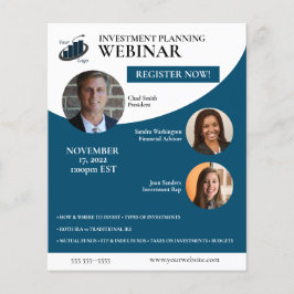 Flyer Webinar de Planejamento de Investimento