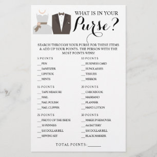 Flyer What is in your Purse Shower Game Card