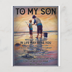 Flyer Wherever Your Journey In Life-Fishing Dad To Son