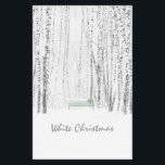 Flyer White Christmas Tale<br><div class="desc">White Christmas Tale. Lonely and empty green bench at the end of the alley in the birch grove. Small bench,  tall trees,  nobody around. Silent snowfall. Christmas mood. Merry Christmas and Happy New Year! You can change or delete the template text White Christmas.</div>