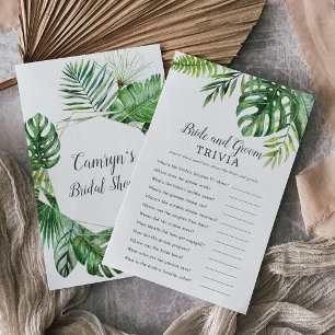 Flyer Wild Tropical Palm Bride e Jogo da Trivia