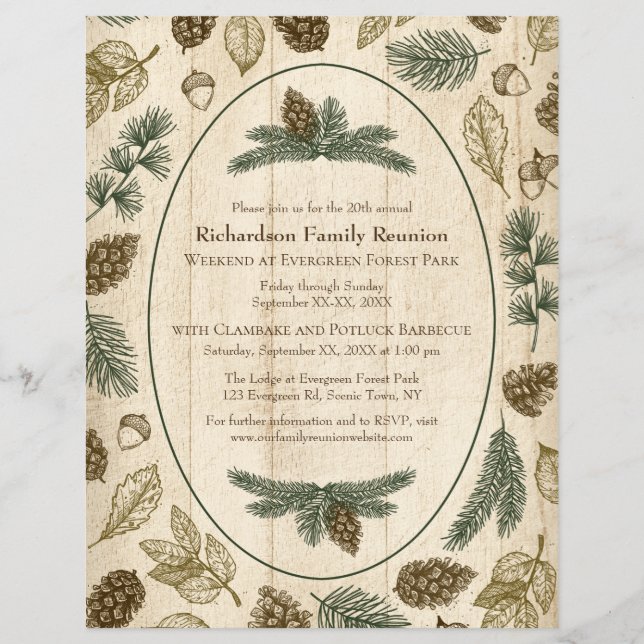 Flyer Wilderness Camping Family Reunion Jamboree CHURRAS (Frente)