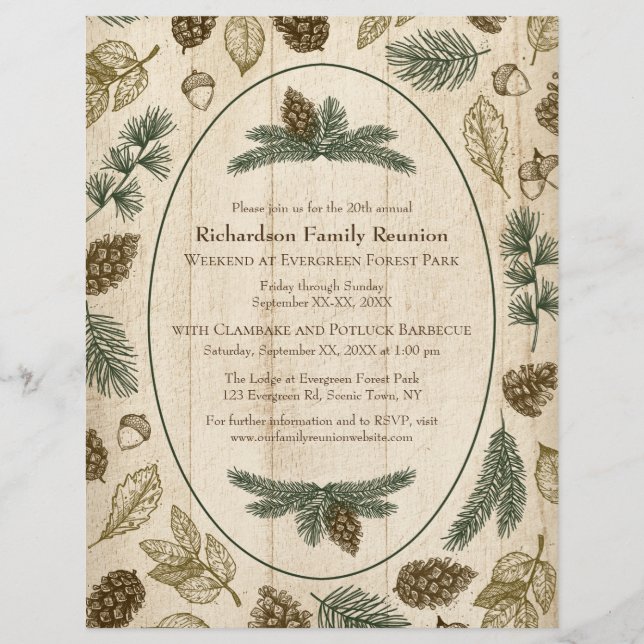 Flyer Wilderness Camping Family Reunion Jamboree CHURRAS (Frente)