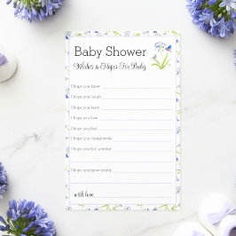Flyer Wishes & Hopes Baby Shower Lily with Bluebird 
