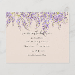 Flyer Wisteria Peach Casamento Salve Datas Orçamento Fol