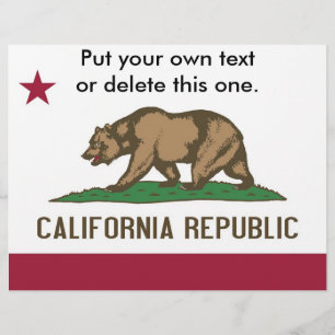 Flyer with Flag of California, EUA