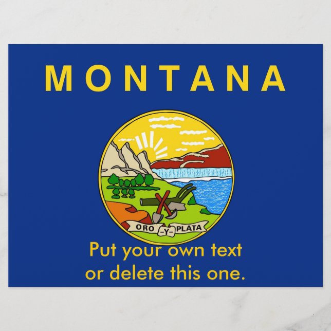 Flyer with Flag of Montana, EUA (Frente)