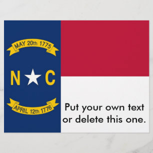 Flyer with Flag of North Carolina, EUA