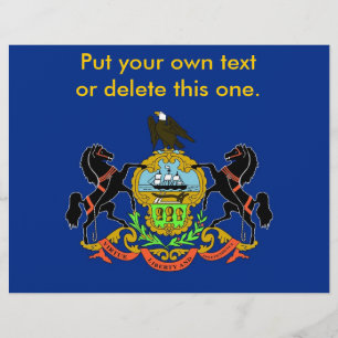 Flyer with Flag of Pennsylvania, EUA