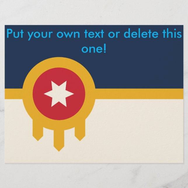 Flyer with Flag of Tulsa, Oklahoma (Frente)