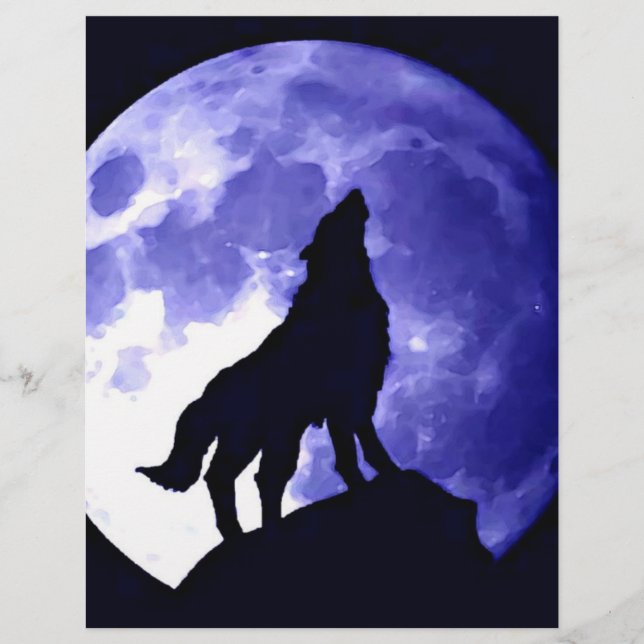 Flyer Wolf Howling na Lua (Frente)