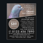 Flyer Wood Pigeon, Publicidade Para Controle De Pest<br><div class="desc">Pombo De Madeira,  Folheto De Publicidade De Controle De Pest Da Loja De Cartão de visita.</div>