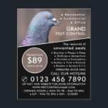Flyer Wood Pigeon, Publicidade Para Controle De Pest<br><div class="desc">Pombo De Madeira,  Folheto De Publicidade De Controle De Pest Da Loja De Cartão de visita.</div>