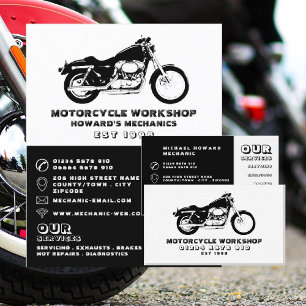 Flyer Workshop de motocicletas, propaganda mecânica e d