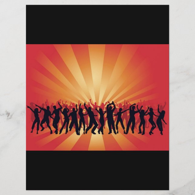 Flyer www_Garcya_us_dancing vetor de pessoas de disco (Frente)