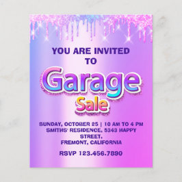 Flyer Yard Sale Garage Sale Holograph Drives Pinky