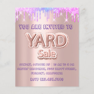 Flyer Yard Sale Garage Sale Holograph Drives Rosa