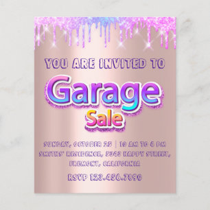 Flyer Yard Sale Garage Sale Holograph Drives Rosa