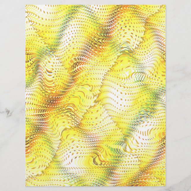 Flyer Yellow Faux Snakeskin Bulk Scrapbook Paper Pages (Frente)