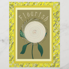 Flyer Yellow Flourish Flower Bulk Scrapbook Paper Pages