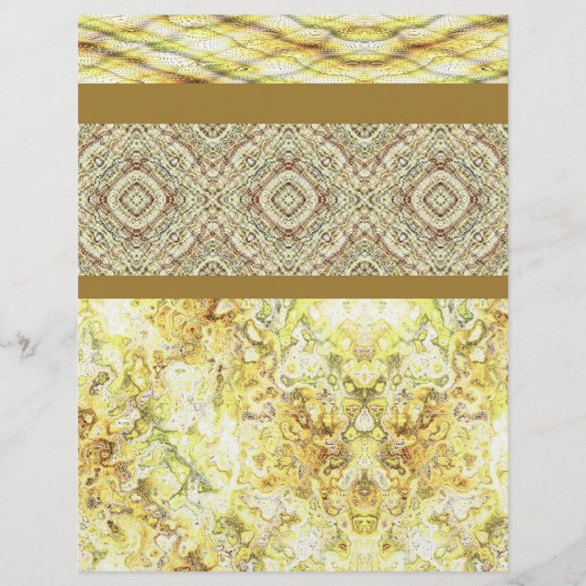 Flyer Yellow Sampler Bulk Scrapbook Paper Pages (Frente)