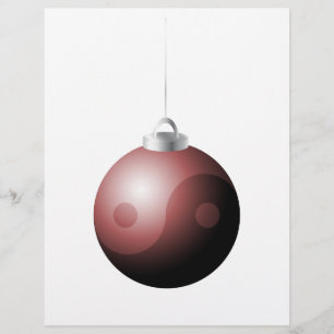 Flyer Yin Yang Christmas Ball em vermelho