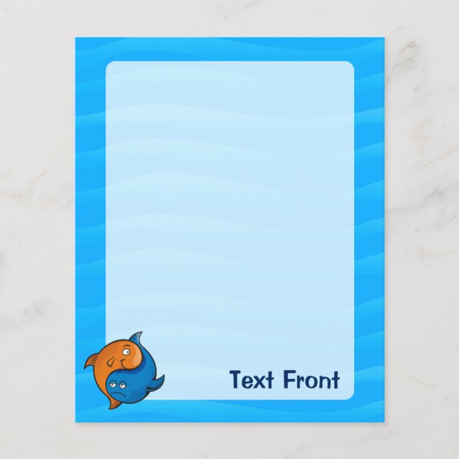 Flyer Yin Yang Fish Cartoon (Frente)