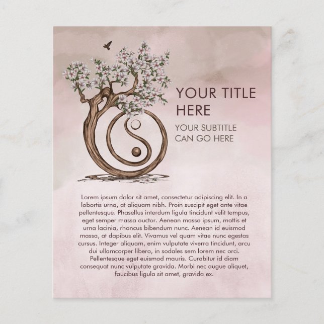 Flyer Yin Yang Magnolia Blossom Tree (Frente)