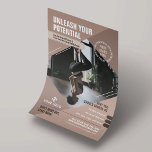 Flyer Yoga Classes Neutral Beige Foto para Treinador Pes<br><div class="desc">Promova seus serviços de treinador ou turmas de exercícios com este moderno design de folheto de Malhação. Apresentando um design bege na moda neutro com espaço para uma foto, seu logotipo, linha de etiqueta ou cabeçalho, texto personalizado e uma oferta de promocional. Você pode editar todo o texto e cores...</div>