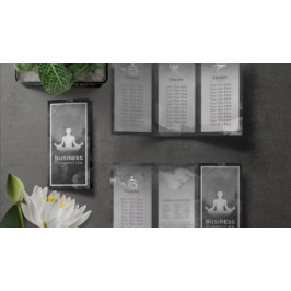 Flyer Yoga Instructor Meditation Pose Tri-Fold Brochures