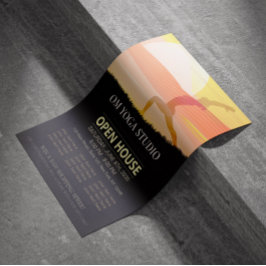 Flyer YOGA Studio Open House Sunset Moon Salutose