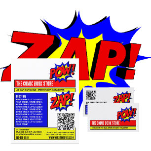 Flyer Zap & Pow - Loja/Coletor de Livros em Quadrinhos
