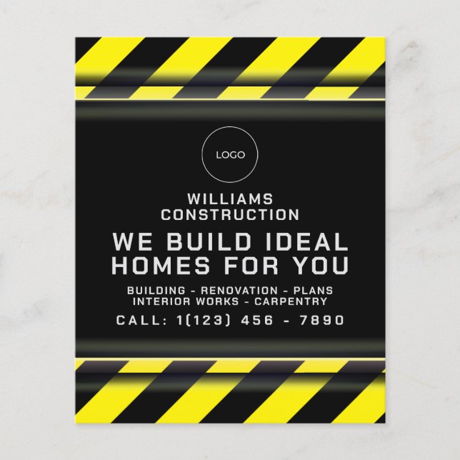 Flyer Zona de construção inspirada (Frente)