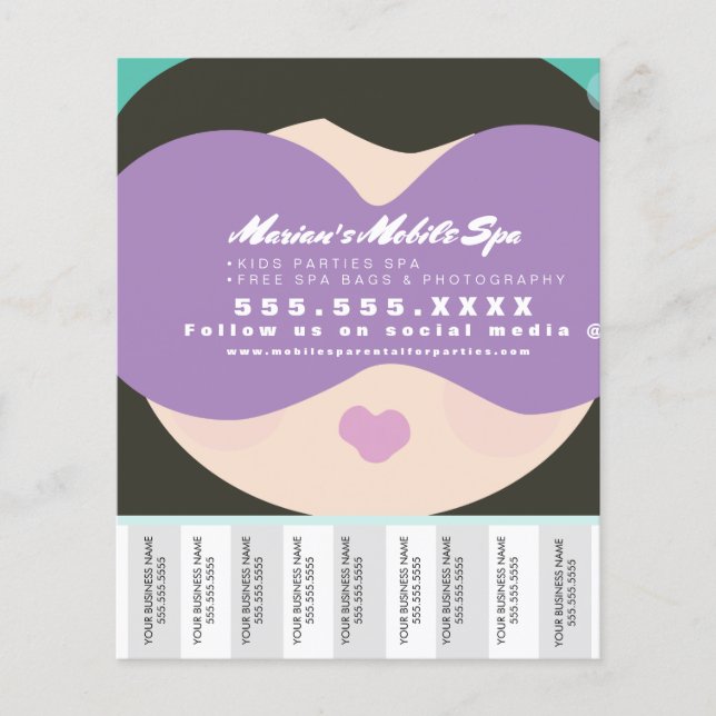Flyers de Aluguel de Festas de Negócios de Spa Inf (Frente)