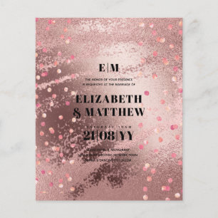 FLYERS Rosegold Metálico de Casamento de Orçamen