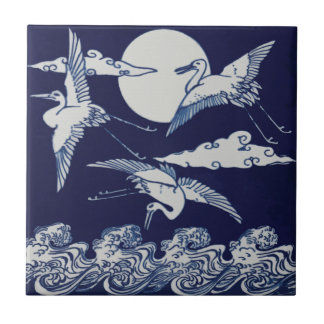 Flying Crane Azulejo - Christopher Dresser