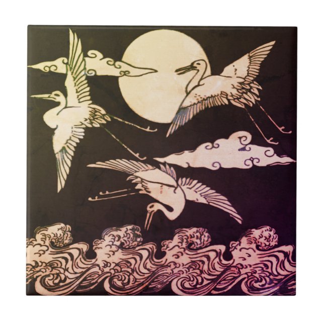 Flying Crane Azulejo - Christopher Dresser  (Frente)