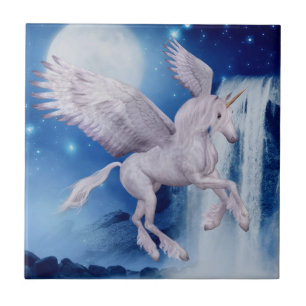 Flying Pegasus Unicorn Waterfall