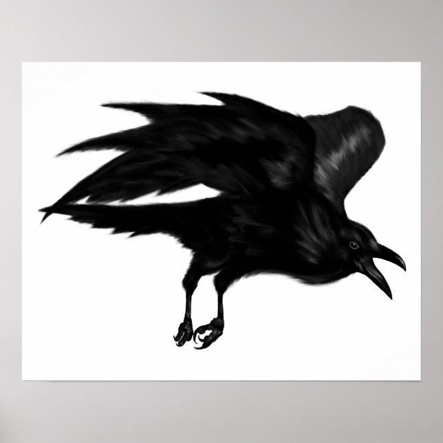 Flying Raven Archival Poster (Frente)