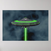 Flying Saucer - Sci-Fi Poster